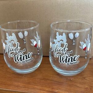Glass Wine Tumblers - Set of 2